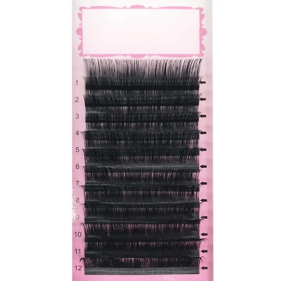 C Curl Individual Lash Extensions, Premium Silk Eyelash Clusters for a Natural Look, Soft and Lightweight Lash Tray for Professional Salon Use
