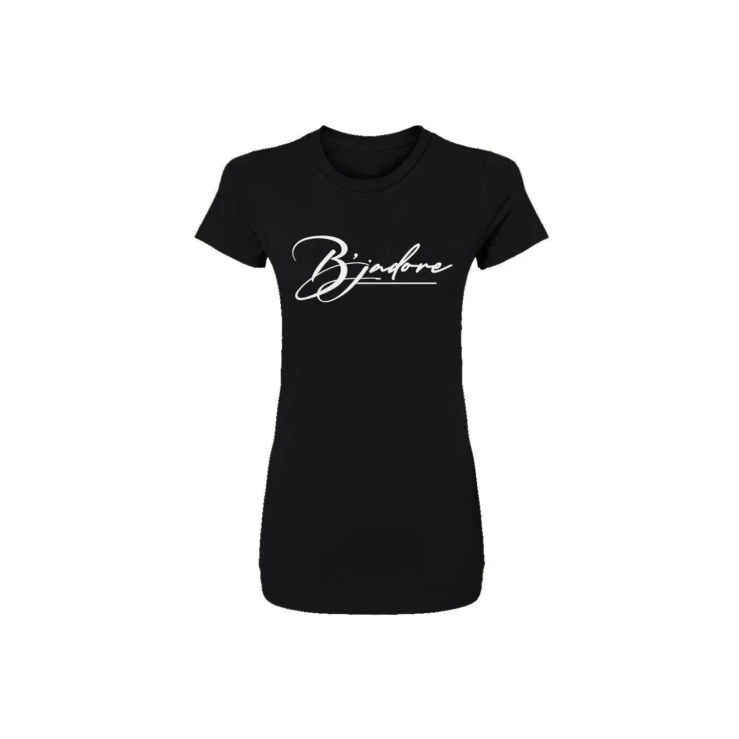 B'Jadore Classic Tee - Medium Length Slim-Fitting Short Sleeve Crew Neck Summer Casual Minimalist T-Shirt for Confidence and Strength