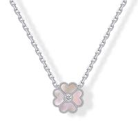 Mother of Pearl Flower - White Gold