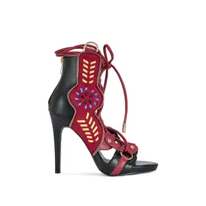 SHAINIA-BLACKMULTI GLADIATOR SANDAL BOOTIE
