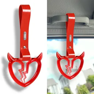 JDM Devil Broken Heart TSURIKAWA Crystal Bubble Red Ring Car Subway Bus Handle Hand Strap