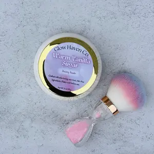 Glow Haven Co. Warm Vanilla Sugar Dusting Powder - Skin Loving Non Toxic Talc Free 3 oz Body Care Scent
