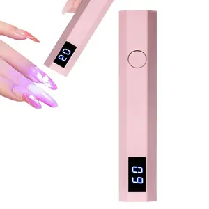 Portable Handheld UV Nail Light - LED Flash Cure Lamp for Gel Polish, 20/60s Timer Settings, Mini Pen-Style Nail Dryer for DIY Touch-Up, Home Salon & Travel