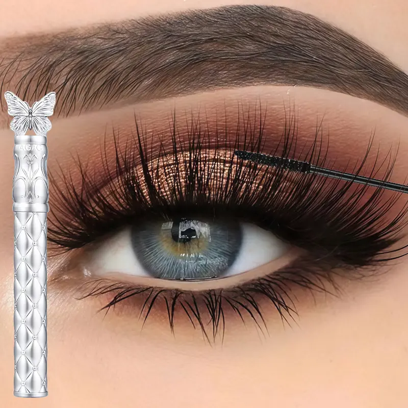 AGAG Curling Mascara, Premium Butterfly Design Mascara with Lengthening & Volumizing Effect, Deep Black Formula, Long Lasting Color Lock, Clump Free Smooth Application, Enhances Natural Lash Curl and Definition