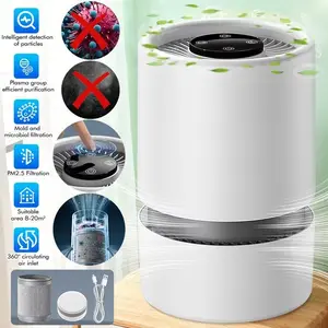 Desktop Mini Air Purifier, HEPA Filter Air Cleaner with Activated Carbon, USB Powered Odor Remover for Office Bedroom#fathersdaygift
