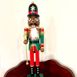 Black Nutcracker 49 cm tall - Elegant Design with Unique Black Color and Traditional Nutcracker Patterns Home Decor Ornaments Wedding Party Decoration