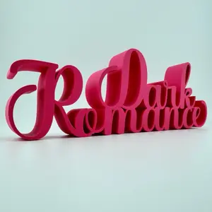 Dark Romance 3D Printed BookShelf Sign - Library Book Lover Gift Decor for Home Office and Office Decor