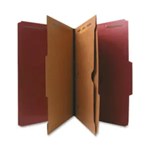 Nature Saver NAT95012 Classification Folder- Two-Pocket- .4 Cut- Letter- Red