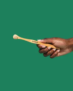 Remo Oral Bamboo Tongue Brush - Miswak-Infused, Gentle Cleansing Skincare Tool for Personal Care