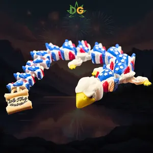 DG Patriotic USA Eagle Dragon Flexi | Articulated 3D Printed Fidget