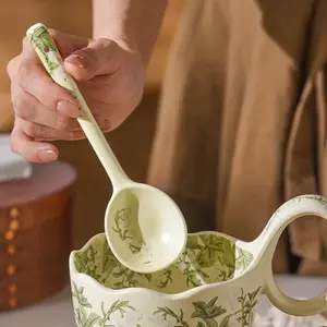 Happy Lily of the Valley-Ceramic spoons, environmentally friendly and mildew-resistant