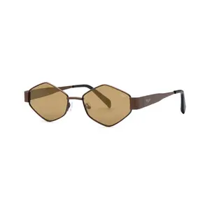 Hexagonal Women's Metal Sunglasses - SH6921