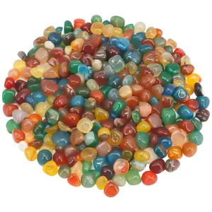 Landscaping Pebbles, River Rocks Decorative Ornamental Pebbles Garden Landscaping Stones, DIY Smoothed Rocks for Potted   Art Vase Fillers Aquarium Gravel Rocks (1 Pound, Colorful)