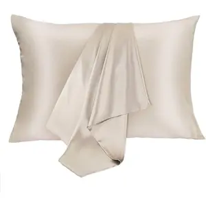 2 Pack 100% Mulberry Silk Pillowcases, Standard Size with Hidden Zipper - Hypoallergenic and Breathable