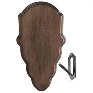 Cauff Deer Skull Mount Face Plate – Maple Wood Plate with Walnut Finish (European-Style, Hardware Included)