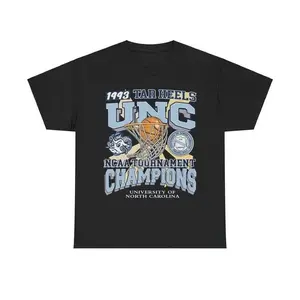 Vintage College Basketball Champions 1993 Carolina Blue Graphic T-Shirt Retro Tar Heels Style Sports Tee Unisex Streetwear Fan Shirt 90s Style Gift Idea