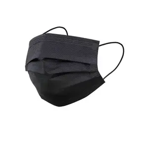 Earloop 3ply Disposable Face Mask 50pcs per Box in Black Blue White Pink Colors