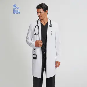 Zenir | Men's Professional Long Lab Coat LCM-103 - White