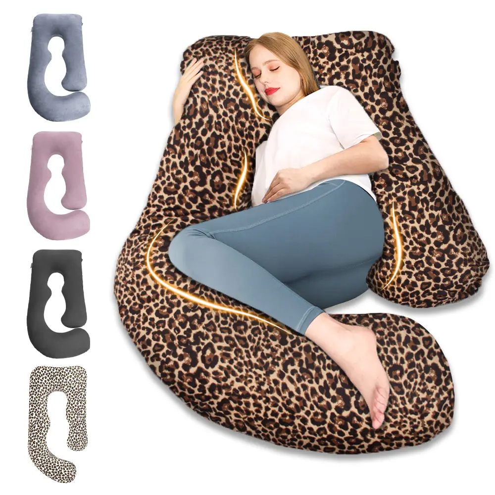 CHILLING HOME Plain J-Shaped Maternity Pillow, 58x63 in Ergonomic Sleep Support for Back, Legs, Belly, Hips, Pregnancy & Postpartum Nursing Maternity Pillow, Mothers Gift for Pregnant Women (Hospital Bag Essential),summerwins