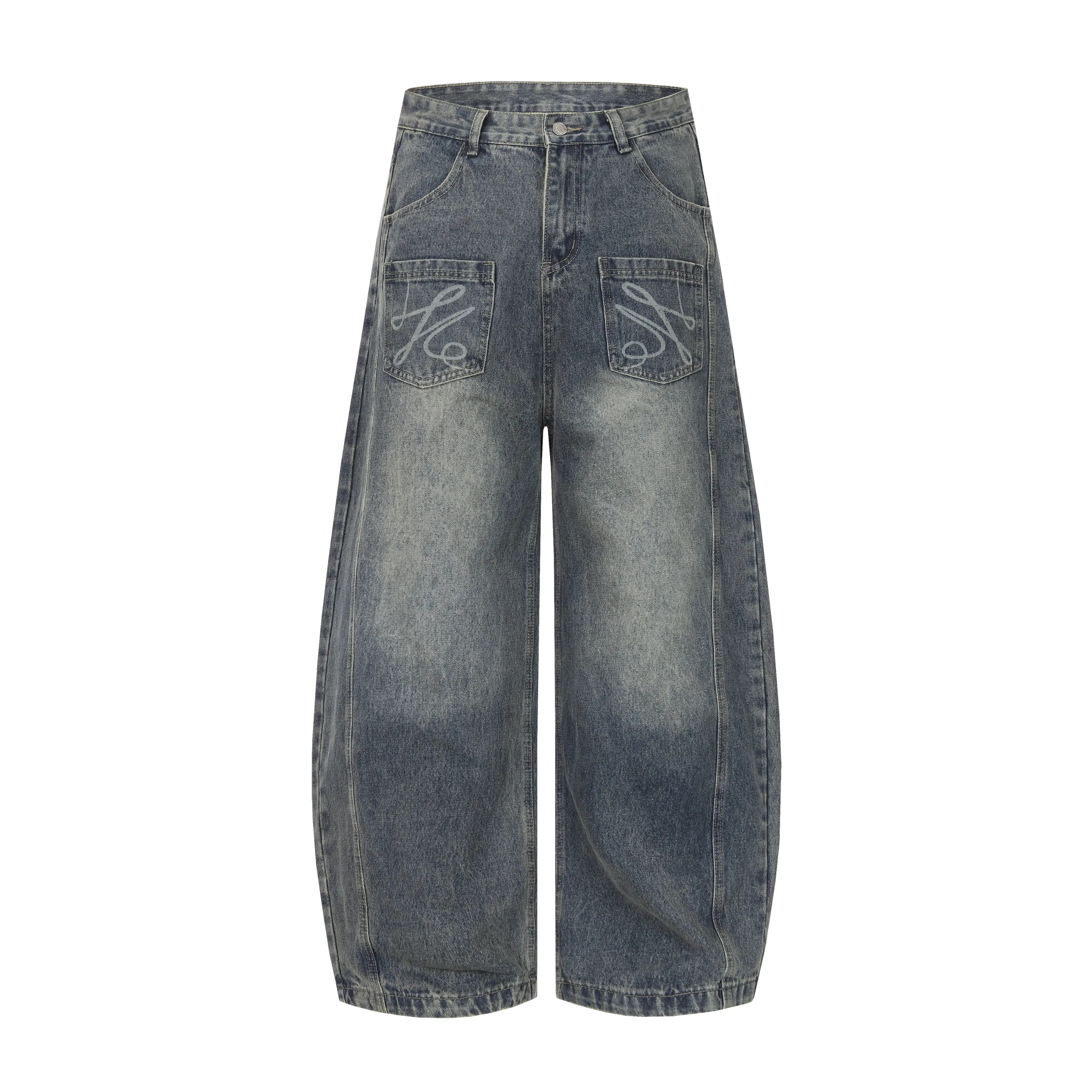 Inflation Vintage Wash Y2K Unisex Baggy Jeans 2026 New Spring Summer Wide Leg Denim Pants Streetwear Essential