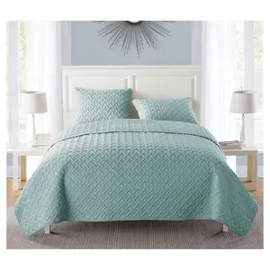 VCNY Nina Embossed Basketweave Quilt Set, King