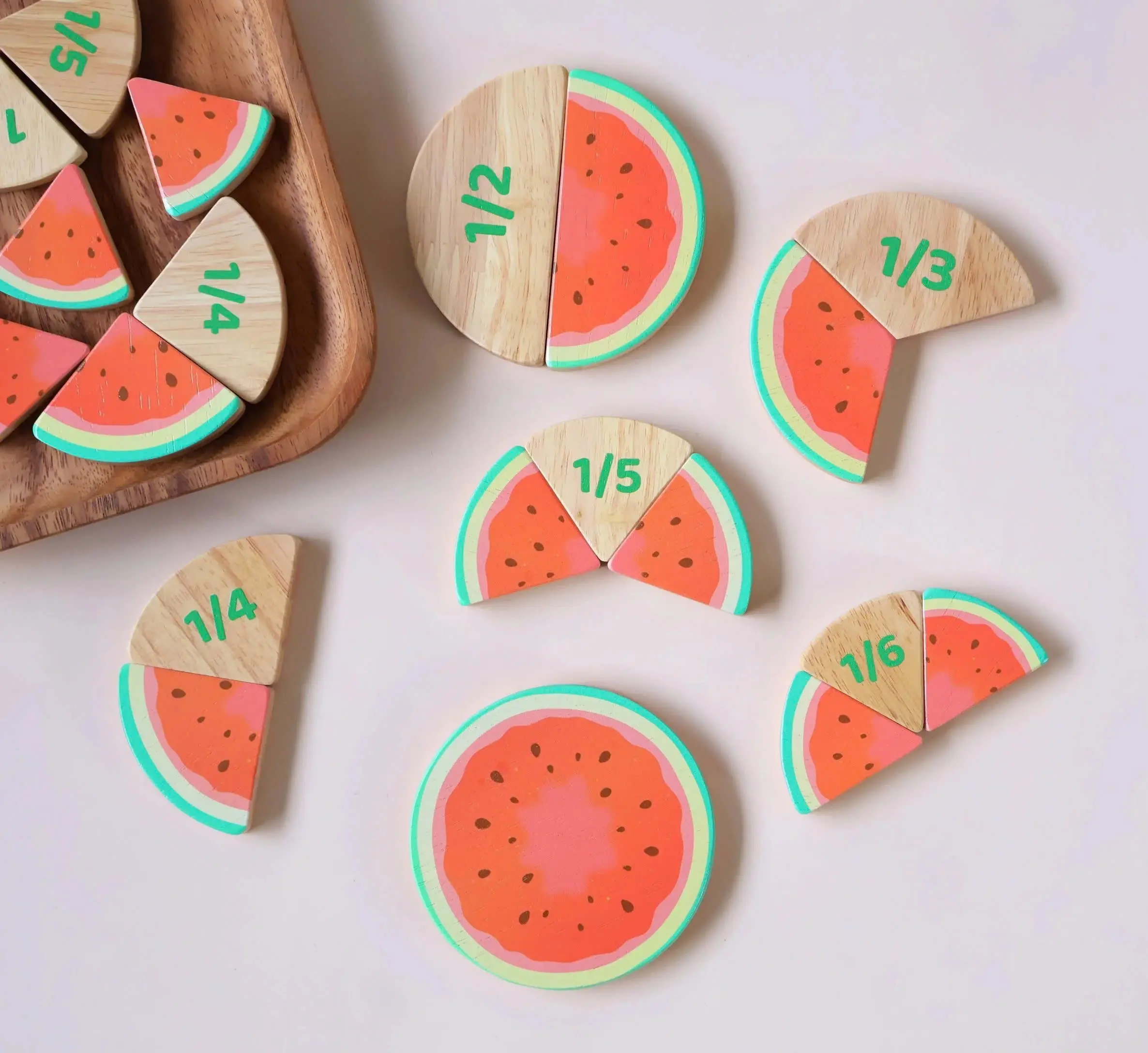 Watermelon Fraction Set Math