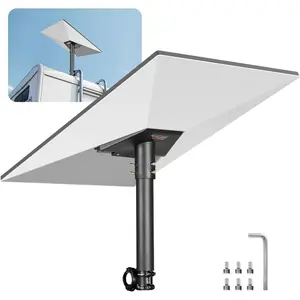 VEVOR Starlink RV Ladder Mount, 360Adjustable Angle Mounting Standard Gen 3 Pipe Kit, Heavy - Duty Steel Extra Short Starlink RV Ladder Adapter, Compatible with Gen3 and V3, Easy to Assembly, BlackVEVOR Super Brand Day