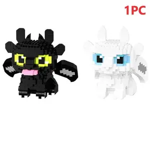 New Building Blocks Animals Toys Cartoon Dragon Micro Blocks Action Figures Halloween Toys Gifts Decorations