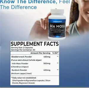 Seaweed High Potency Superfood Capsules, 60 Capsules - Highly concentrated plant-based source, including sea moss and windweed root, for comprehensive health and immune support