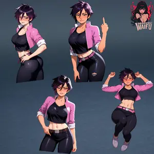 Invisigal (DISPATCH) - Waifu Decal Stickers 4 Pack