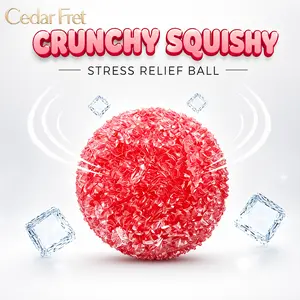 Crystal Bead Ice Cube Slow Rising Squishy, Soft Squeeze Stress Ball Sensory Fidget Toy, Satisfying Taffy-Textured Desk Toy for Adults & Kids，Indoor leisure equipment