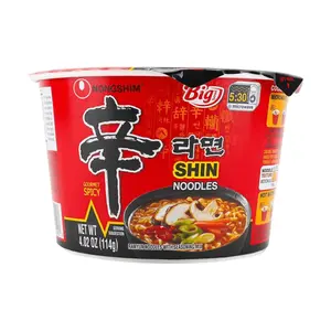 NONGSHIM Korean Spicy Shin Ramen - Instant Noodle Soup, Big Bowl, 4.02oz