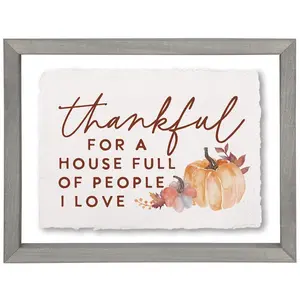 Sincere Surroundings 14" Thankful House Floating Frame Art