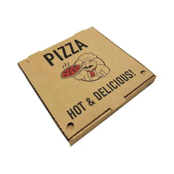 Kraft Stock Cardboard Pizza Boxes, 12x12 in, 50-Count Standard Pack Food Service Package for Office Stationery & Gifts Wrapping