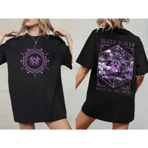 Sleep Token Even In Arcadia Album Flamingo 2 Sides T-shirt, Even In Arcadia Flamingo Emblem T-shirt, Cozy Sweatshirt and Hoodie, Perfect Gift for Rock Music Fans, Men and Women, Unique Merch for Enthusiasts 9