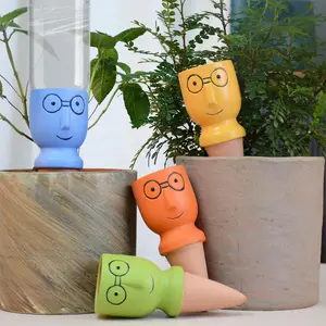 4 count  Watering Devices, Terracotta Watering Spikes Self Watering Planter Insert  Watering Globes for Indoor Outdoor  Automatic Vacation  Waterer with Slow Release Watering System