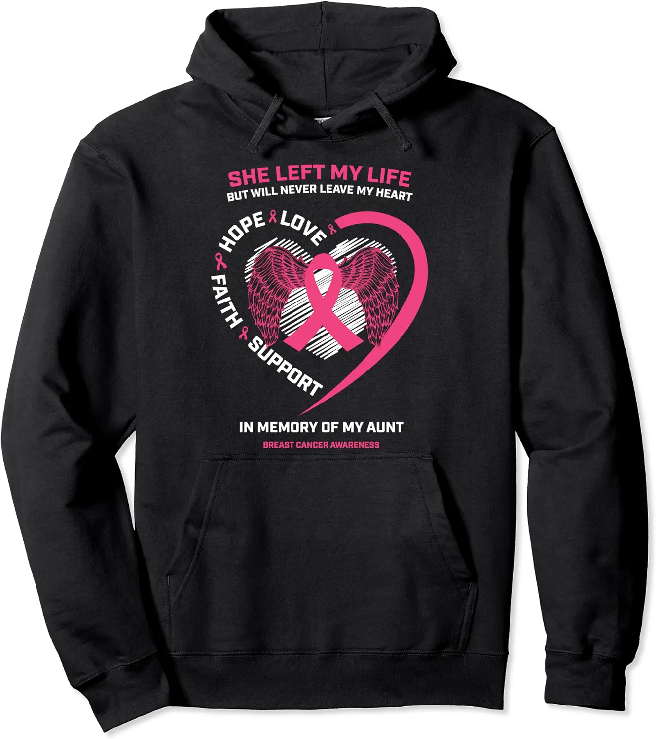 Pink Breast Cancer Awareness Gifts Loving Memory Of My Aunt Pullover Hoodie - Griseldatu Shop 48B08NGG9J16