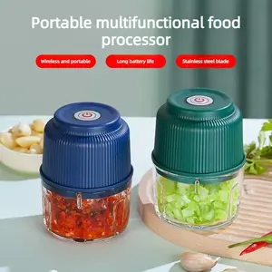 Six-blade electric garlic grinder/meat grinder/garlic mincer/chili pounder for kitchen and home use