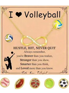 Stocking Stuffers Christmas Gift- Softball/Football/Baseball/Soccer/Basketball/Volleyball/Tennis  Necklace Gifts for Girls Women,18K Gold Plated Sport Accessories Birthday Christmas Jewelry Gifts for Women Girls