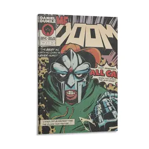 MF Doom Retro Posters & Prints on Canvas Wall Art Poster for Room Decor Canvas Poster Bedroom Decor Sports Landscape Office Room Decor Gift Frames Ornaments Artistic Decoration Photo Frame-Style