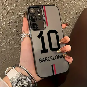 The Barcelona Phone Case Number 10 Is Compatible with Apple And Samsung Galaxy S25, S24, S23, S22, S21, S20 FE Ultra Plus 4G And 5G, Featuring a Shockproof Matte Back Cover.