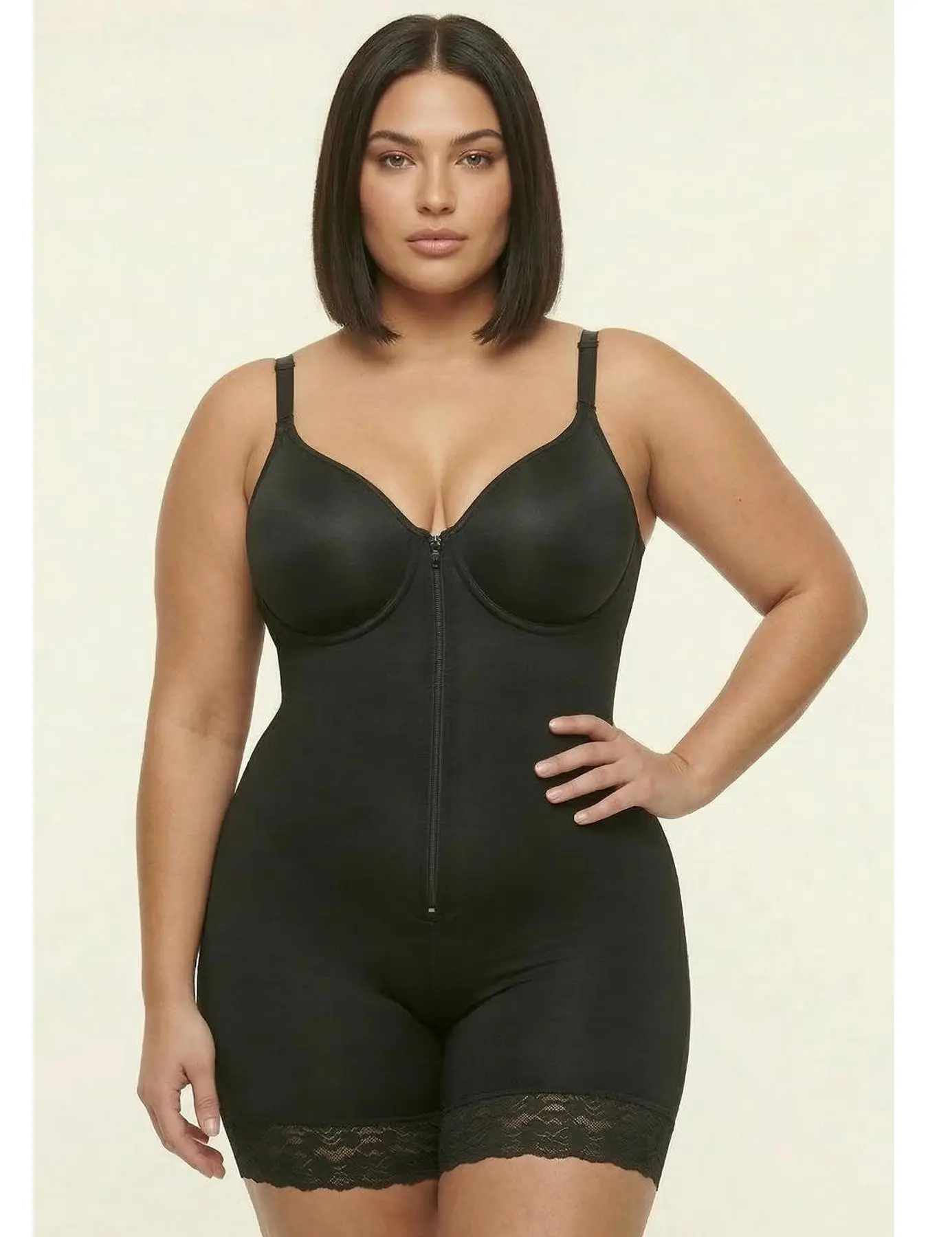 Fajas Colombianas Tummy Control Butt Lifter Shapwear with Zipper Crotch detachable shoulder strap SpringStatements