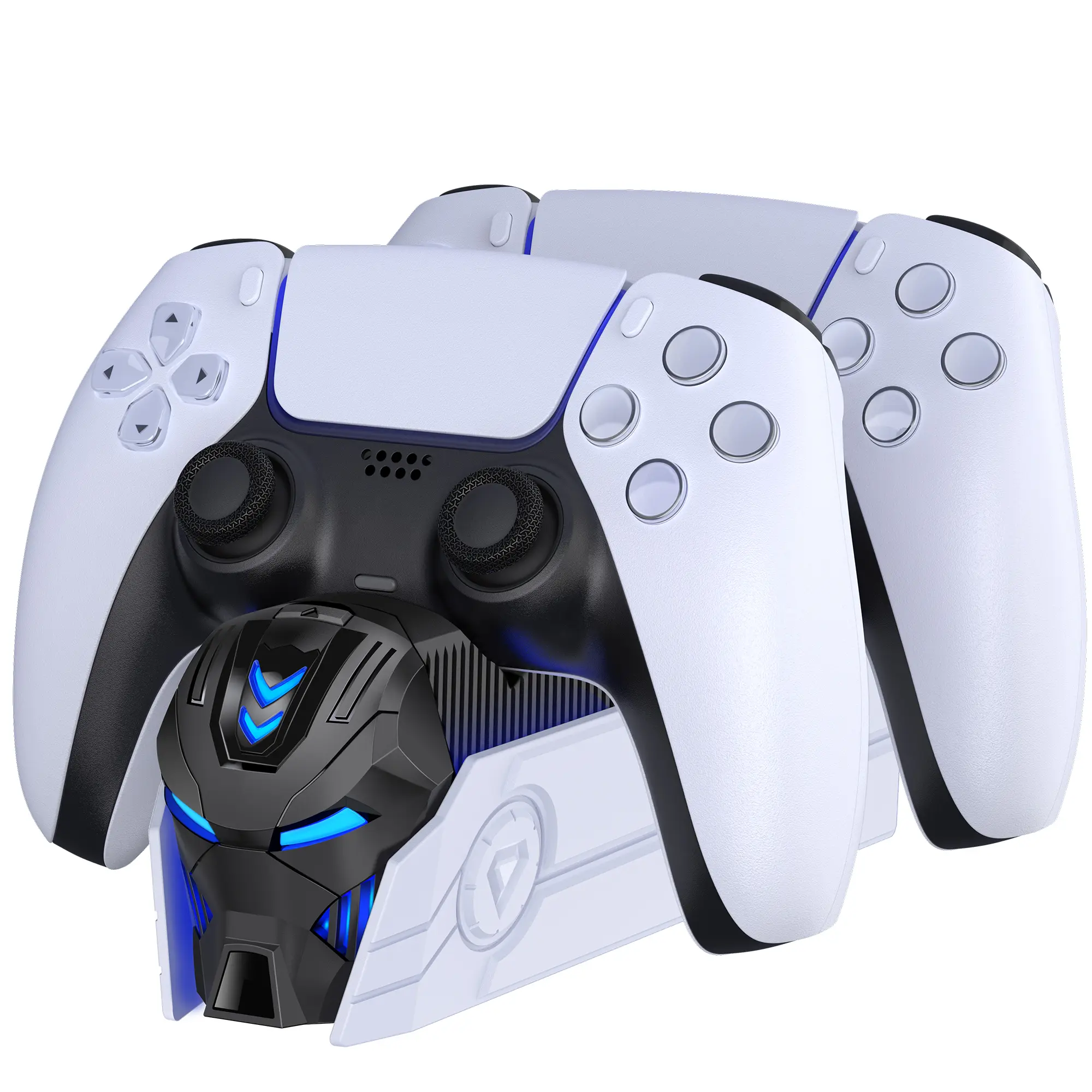 BEBONCOOL Fast Charging PS5 Controller Charger Stand with USB Port & Cable, Playstation 5 Console Accessory, White Gaming Accessories