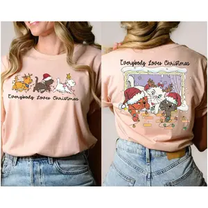 Everybody Loves Christmas Sweatshirt, Marie Toulouse Berlioz Christmas Tree Kitten Tshirt, Christmas Squad Shirt, Aristocats Christmas Hoodie