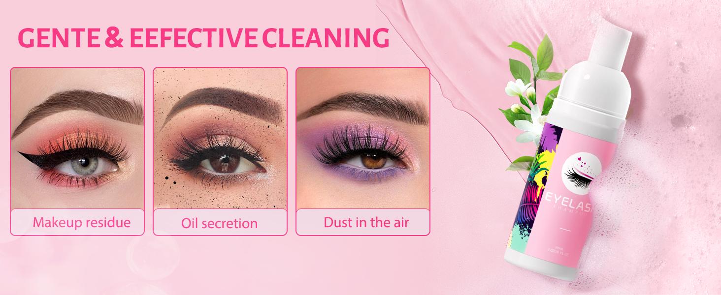 Lash Cleaning Kit - Lash Shampoo Kit Eyelash Extension Cleanser for Extensions 60ML with Rechargeable Handheld Lash Fan Dryer Mascara Brush Rinse Bottle Makeup Cleansing Foam for Lash Care Lash Cleaning Kit - Lash Shampoo Kit Eyelash Extension Cleanser for Extensions 60ML with Rechargeable Handheld Lash Fan Dryer Mascara Brush Rinse Bottle Makeup Cleansing Foam for Lash Care