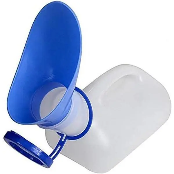 Unisex Potty Urinal for , Toliet Urinal for Men and Women, Bedpans Pee Bottle, with a Lid and Funnel, Mobile Toilet Plastic Portable Urinal for Camping Travel