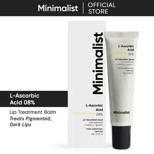 Minimalist  8% L-Ascorbic Acid Lip Brightening Balm for Pigmented, Dark & Chapped Lips | With Radianskin and Vitamin E | For Women and Men
