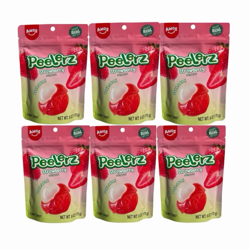 Amos Peelerz Strawberry 6-pack - 6 oz bags