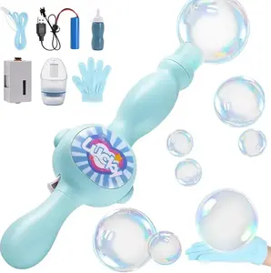 Fog Bubble Machine, Colorful Fog Bubble Machine, Elastic Bubble Wand, Magic Interactive Fog Bubble Maker with Smoke, Favors Supplies Toys Birthday Gifts,Kids Gift
