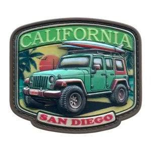 CALIFORNIA JEEP GREEN PVC MORALE PATCH